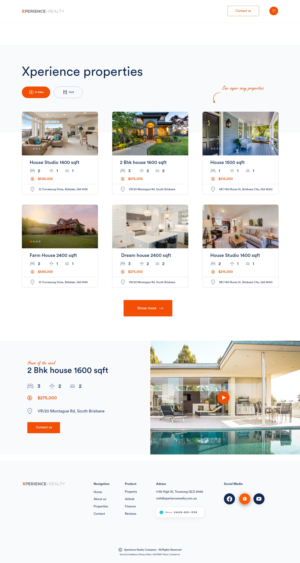 Web Design par weekidesigner pour Xperience Realty | Design #25405458