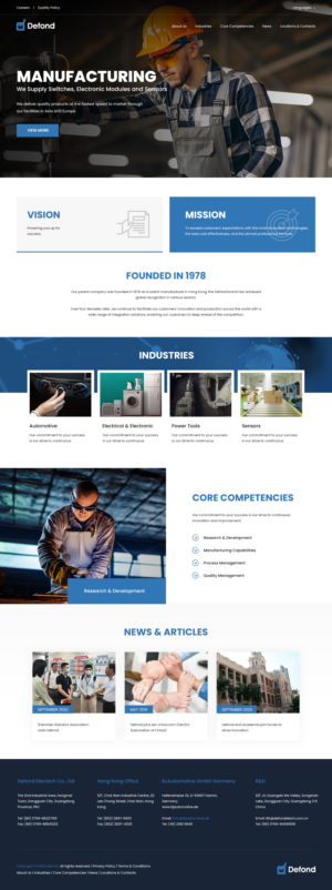 Manufacturing business needs a website revamp | Web Design by ag622988