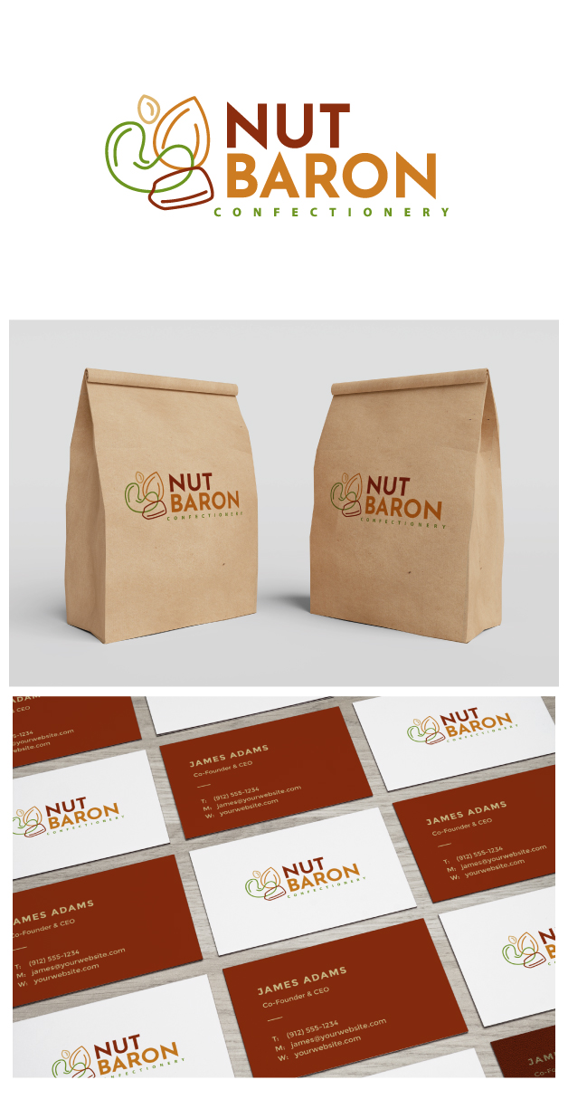 Logo Design by AbhishekkM'24 for The Nut Baron Confectionery Ltd. | Design #25385668