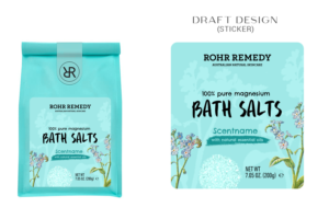 Natural Australian skin care company packaging for new product Bath salts | Diseño Gráfico por MDesigns ™