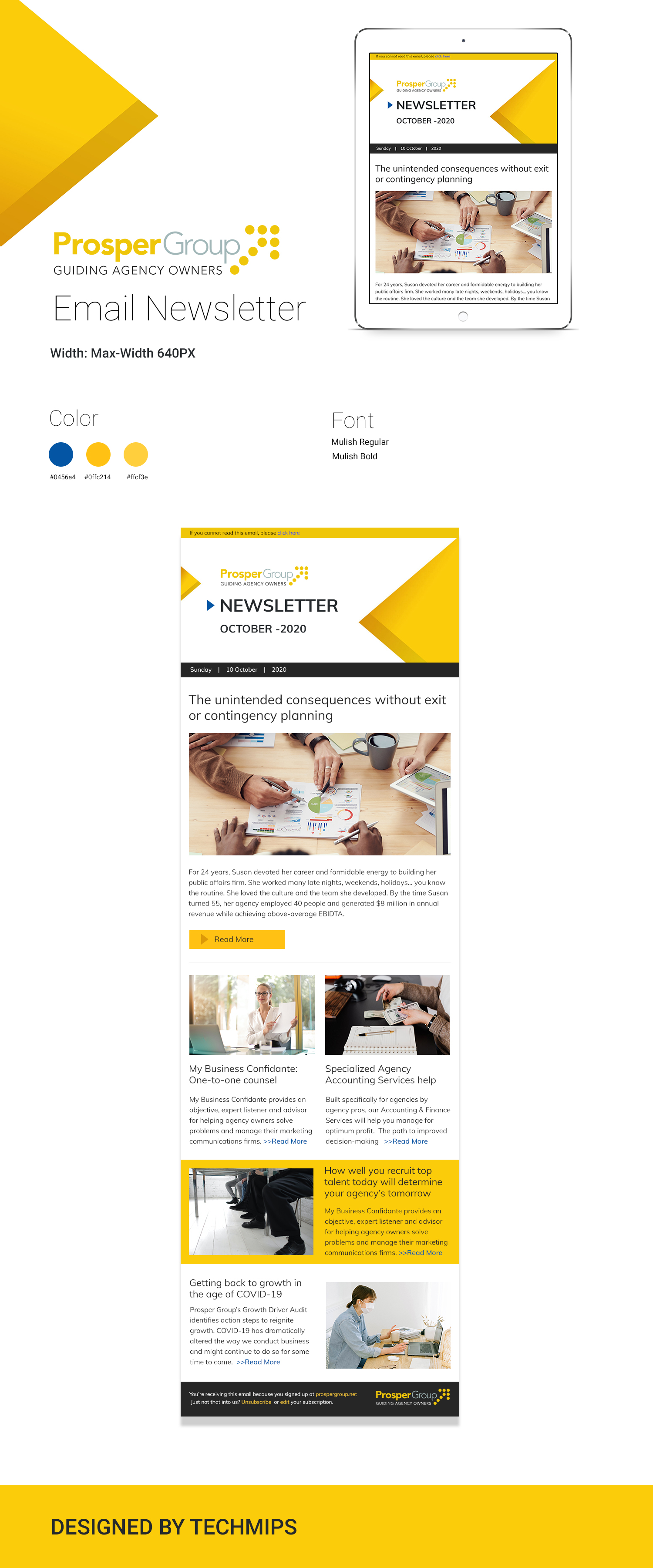 Newsletter Design by techmips for this project | Design #25405885