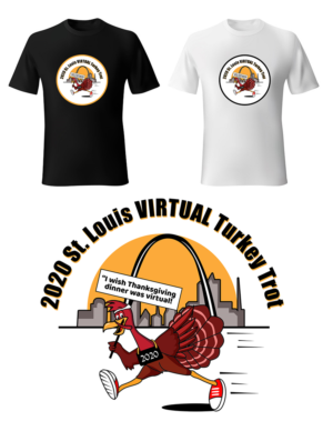 Thanksgiving T-shirt design for a virtual  5K running event | Diseño de Camiseta por NILDesigns