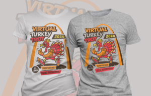 Thanksgiving T-shirt design for a virtual  5K running event | Diseño de Camiseta por Ena