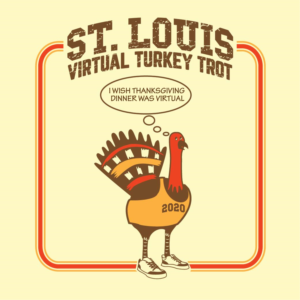 Thanksgiving T-shirt design for a virtual  5K running event | Diseño de Camiseta por 75-R-P-Z
