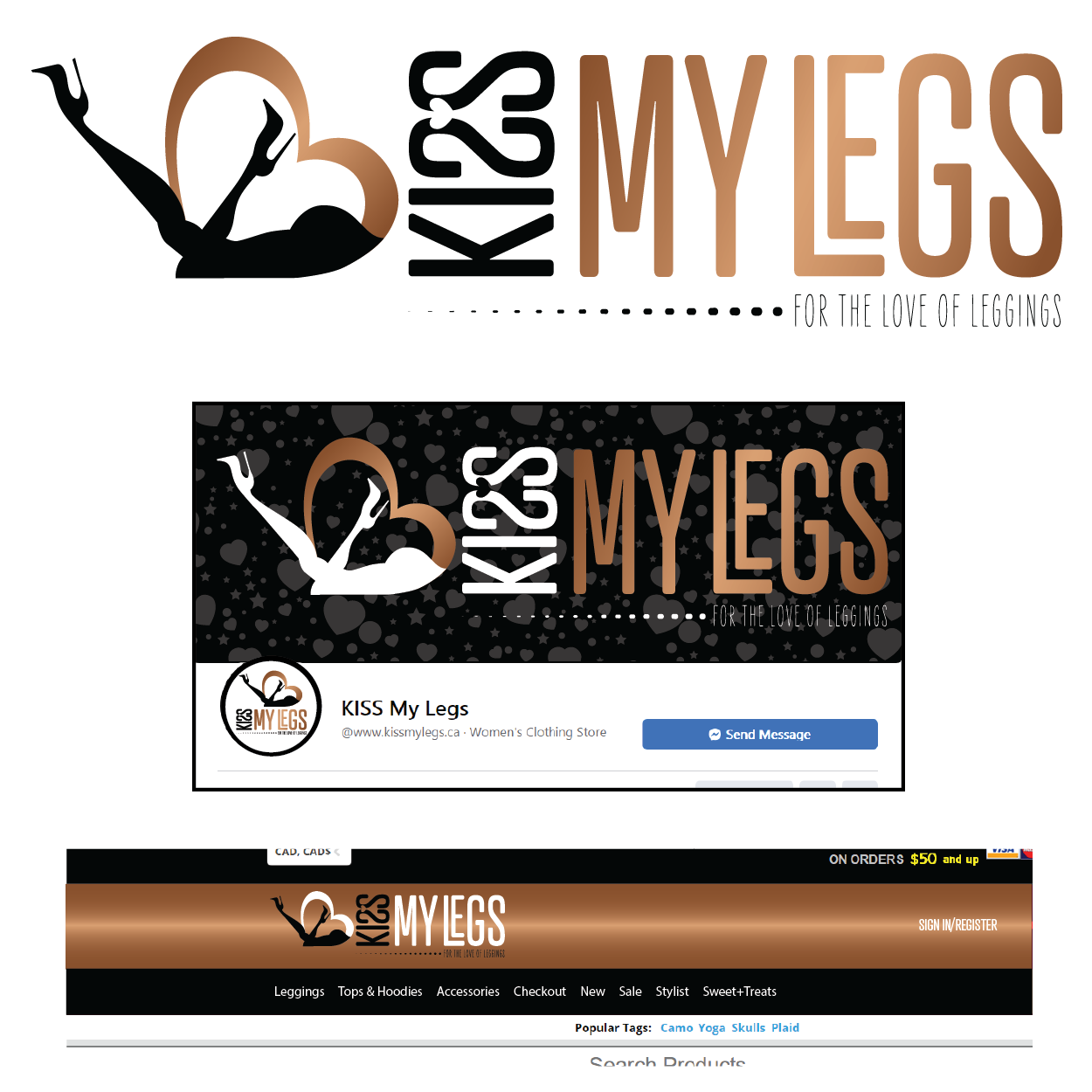 Logo Design by Breanne Owen for KISS My Legs | Design #25428246