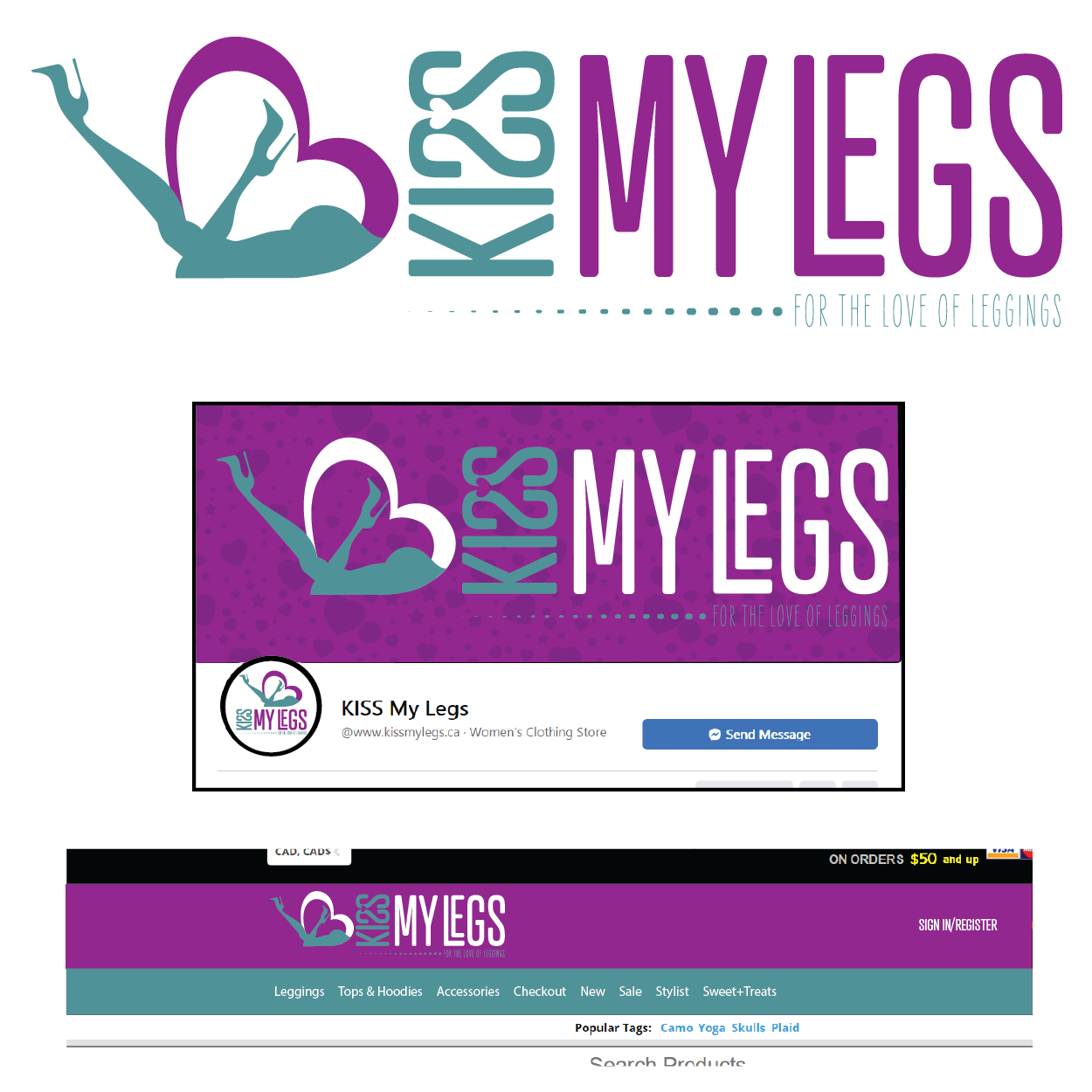 Logo Design by Breanne Owen for KISS My Legs | Design #25428249