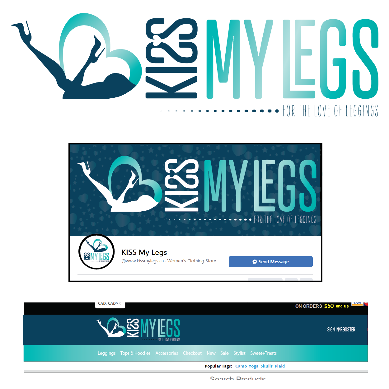 Logo Design by Breanne Owen for KISS My Legs | Design #25428252