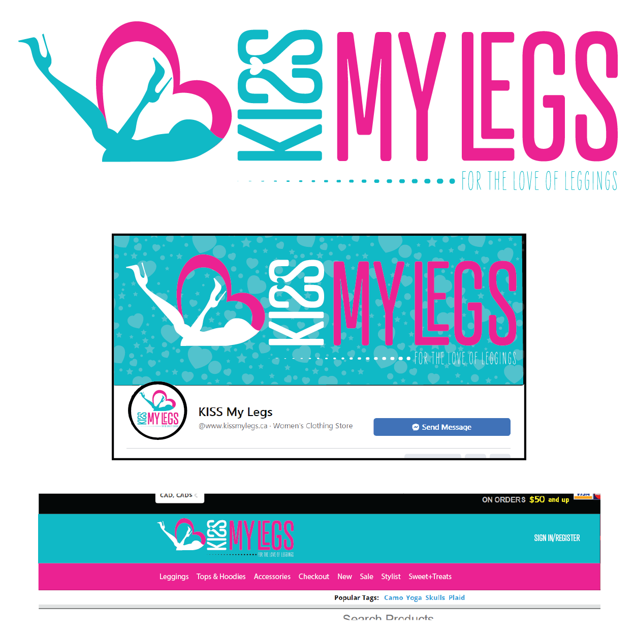 Logo Design by Breanne Owen for KISS My Legs | Design #25428255