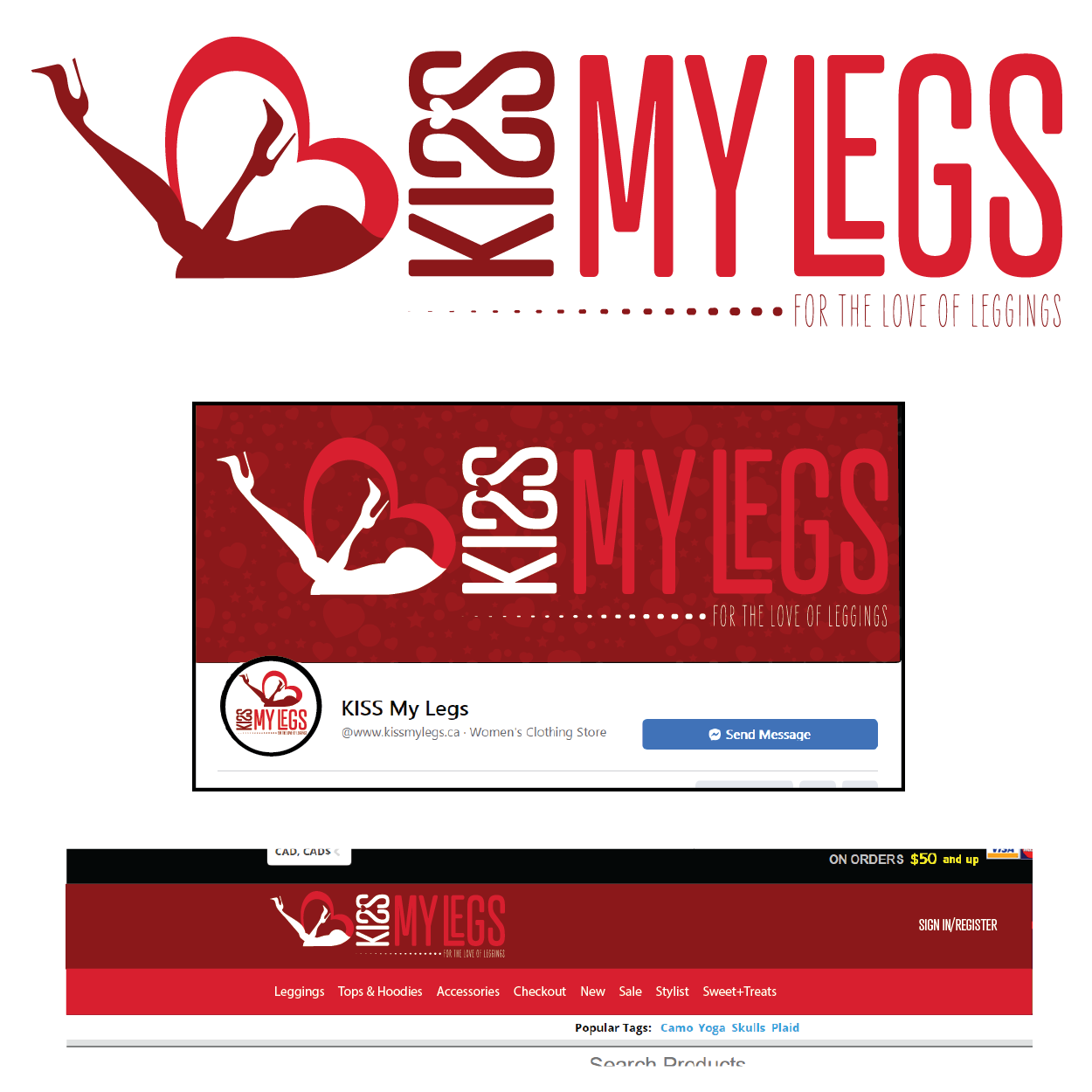 Logo Design by Breanne Owen for KISS My Legs | Design #25428268