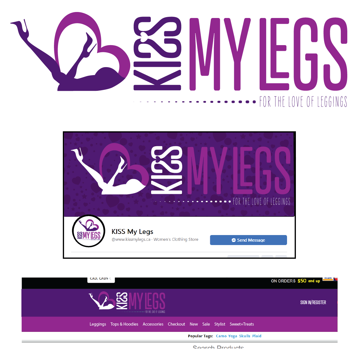 Logo Design by Breanne Owen for KISS My Legs | Design #25428876
