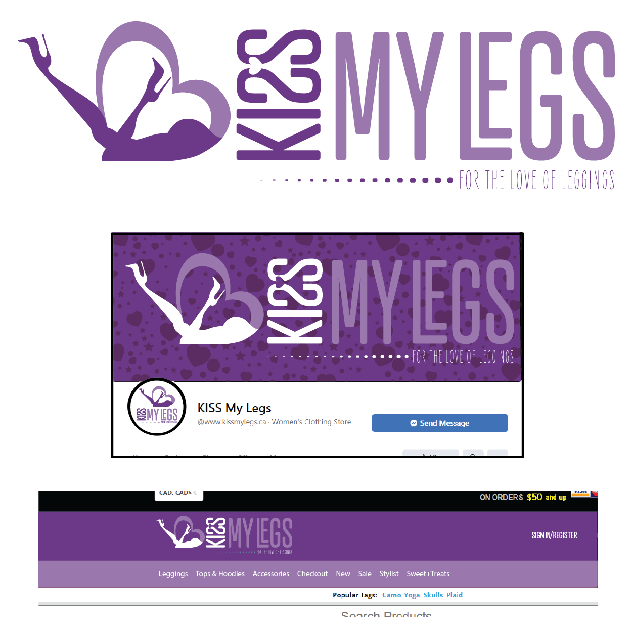 Logo Design by Breanne Owen for KISS My Legs | Design #25428879