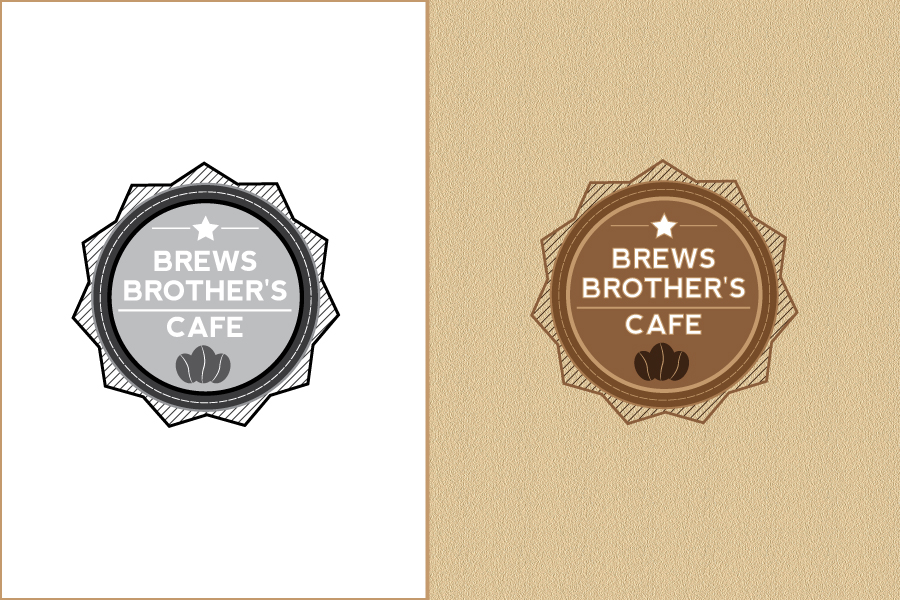 Logo Design by alemotion for Brews Brother's Cafe, LLC | Design #760339
