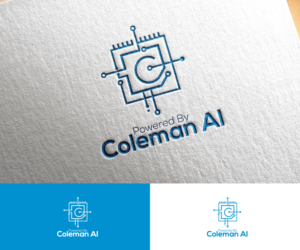 Powered By (Very Small): Coleman AI (Larger Text) | Logo Design by step forward 2
