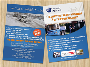Diseño de Flyer por Ahmed Alashry para Sutton Coldfield Dairies | Diseño: #735574