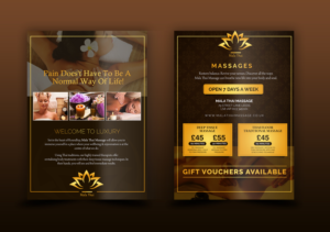 Mala Thai Massage Double Sided Flyer Luxury | Flyer Design by chandrayaan.creative