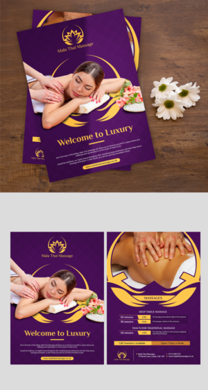 Mala Thai Massage Double Sided Flyer Luxury | Flyer Design by Deepak_9_Malhotra
