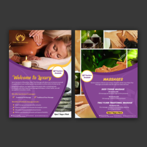 Mala Thai Massage Double Sided Flyer Luxury | Flyer Design by Schöpfer