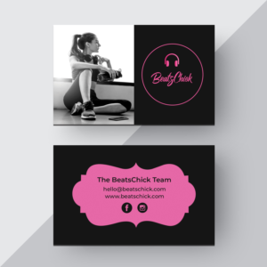 Business Card Design by Sarah Haroon for BeatsChick | Design: #25421842