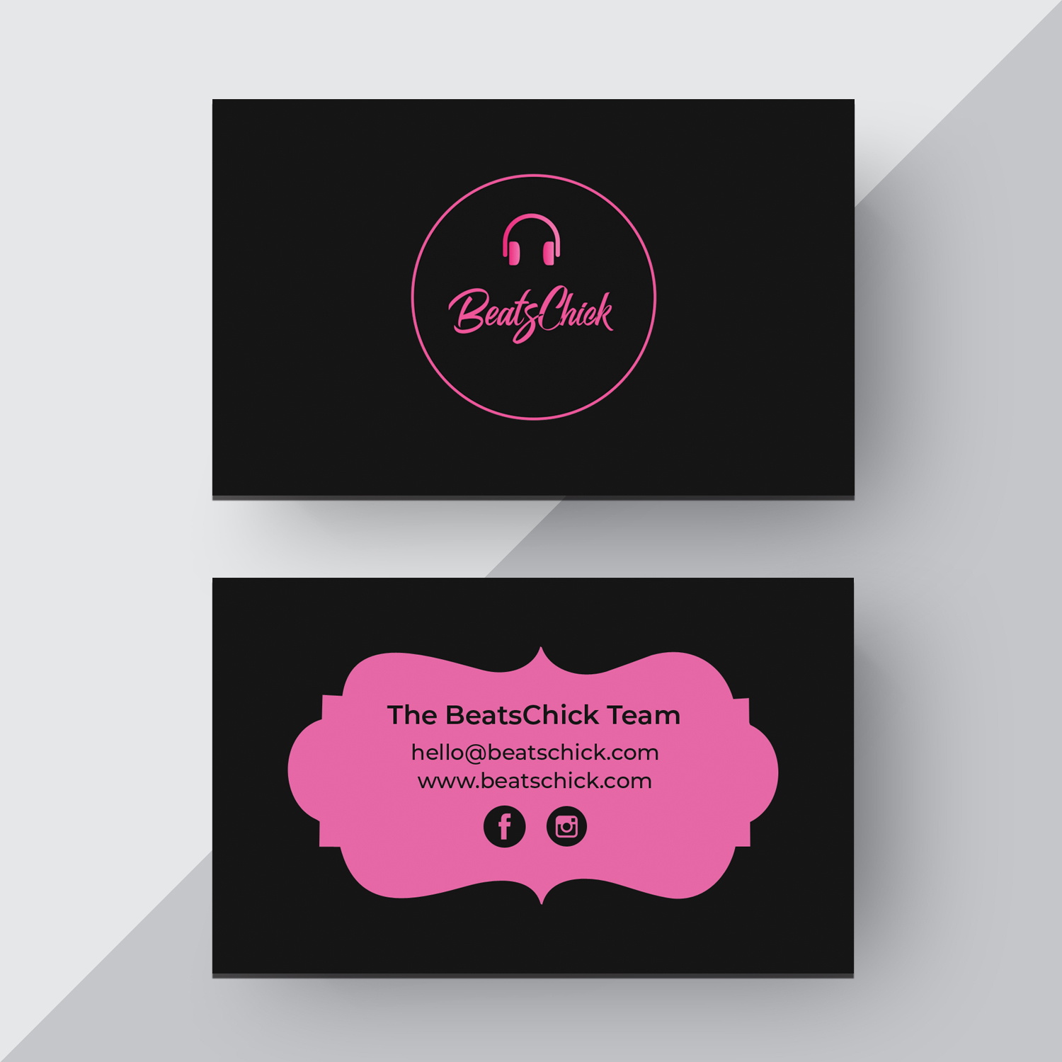 Business Card Design by Sarah Haroon for BeatsChick | Design #25421850