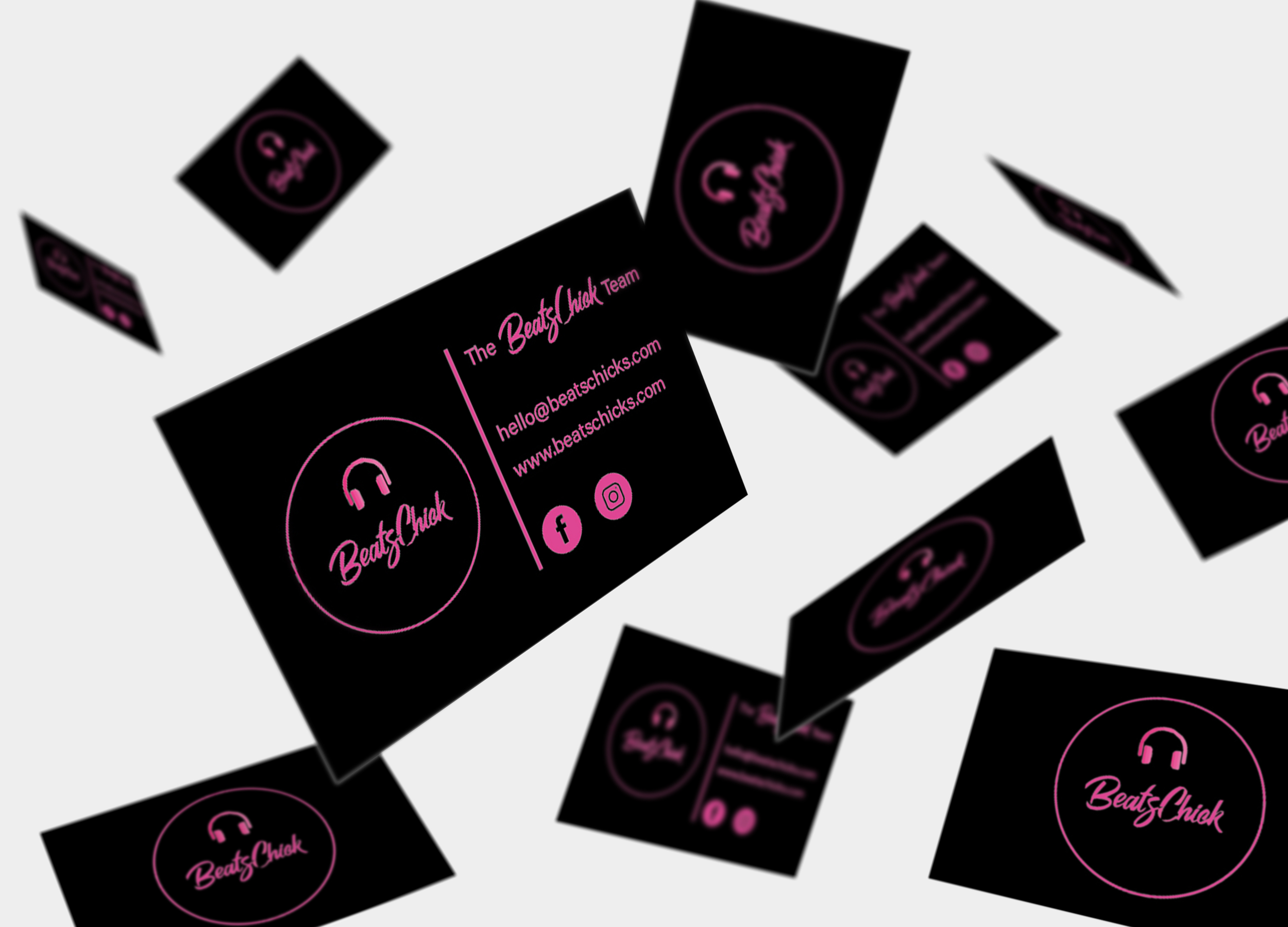 Business Card Design by On-Point Design for BeatsChick | Design #25408599