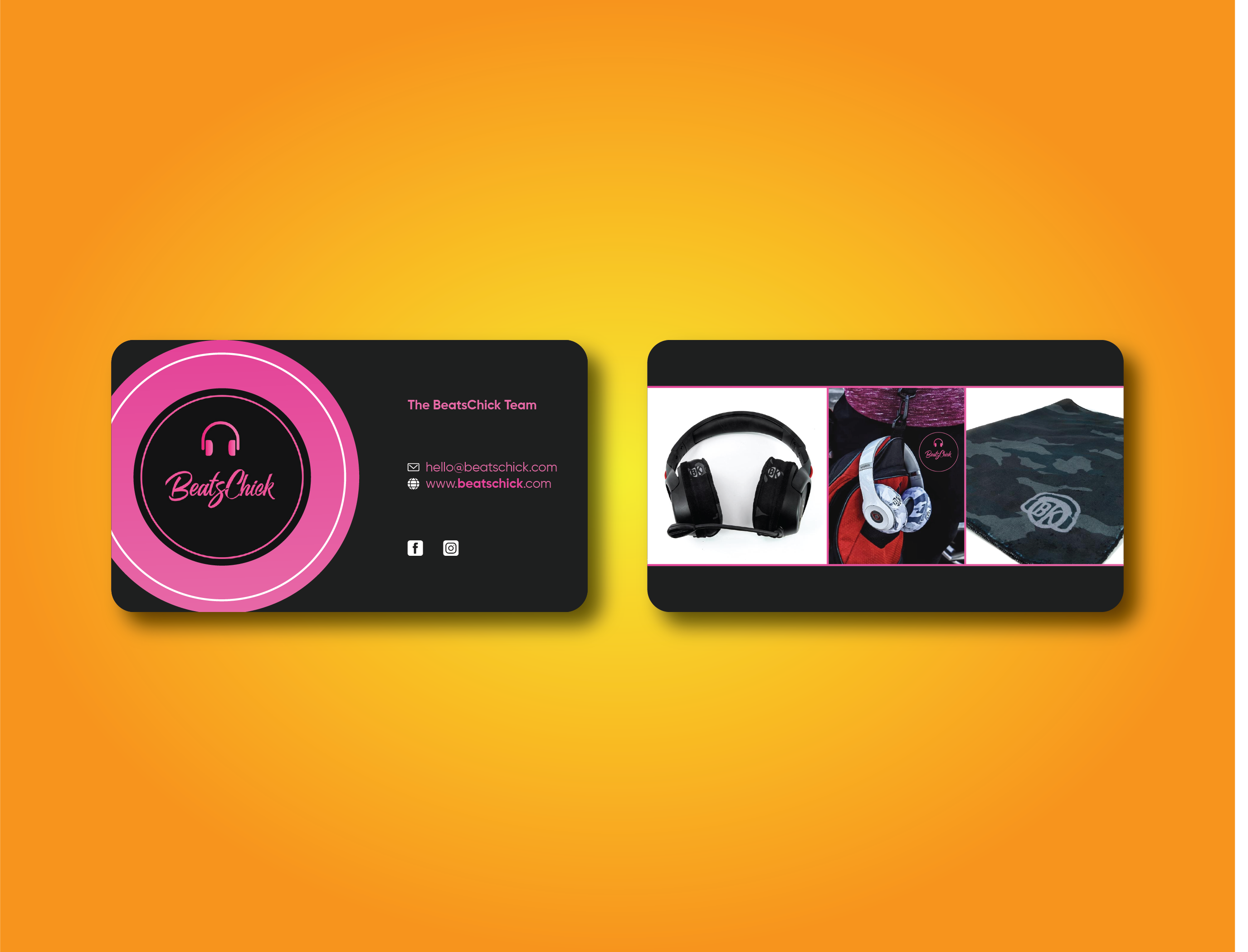 Business Card Design by Verified artistry (Design garden) for BeatsChick | Design #25423704