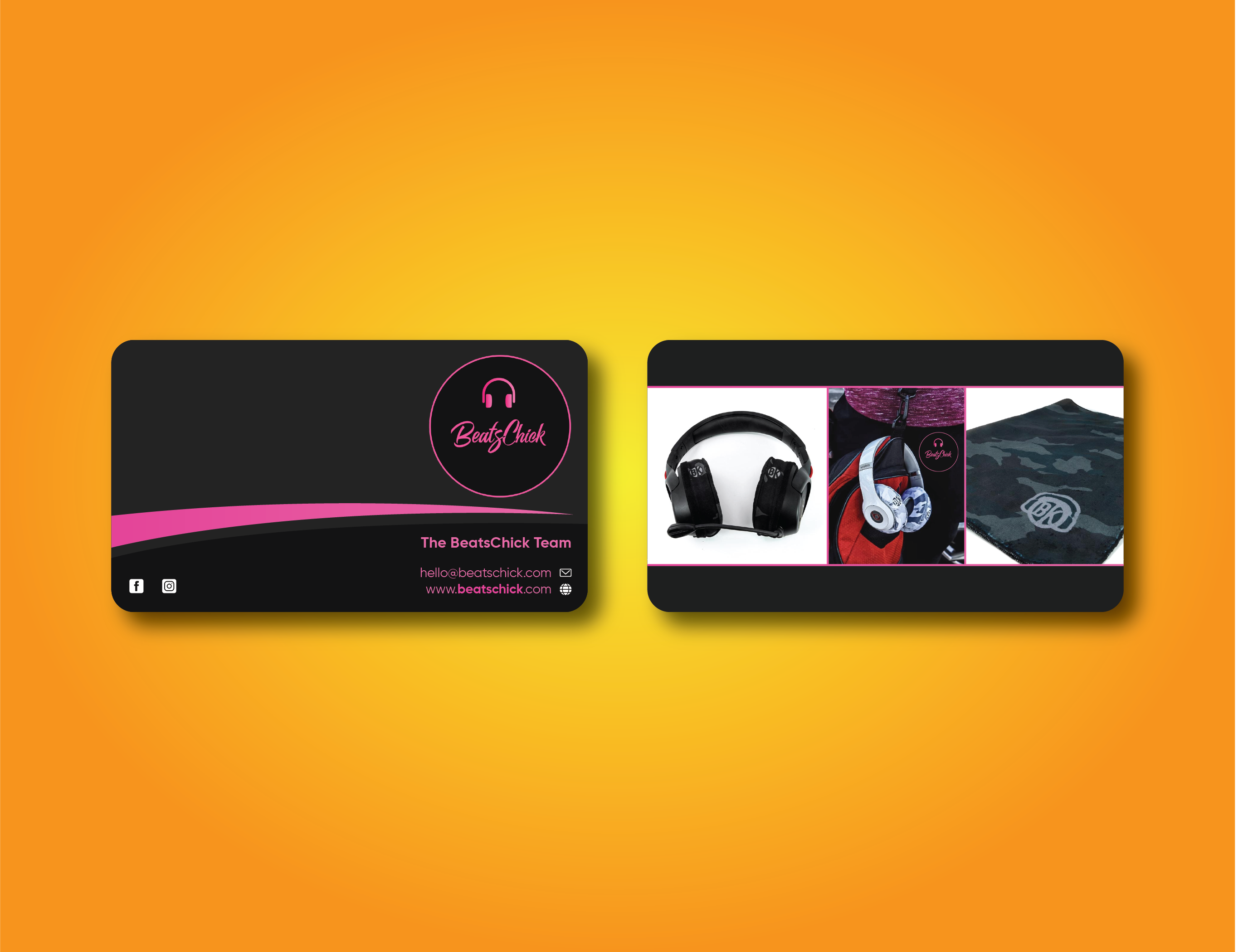 Business Card Design by Verified artistry (Design garden) for BeatsChick | Design #25423711
