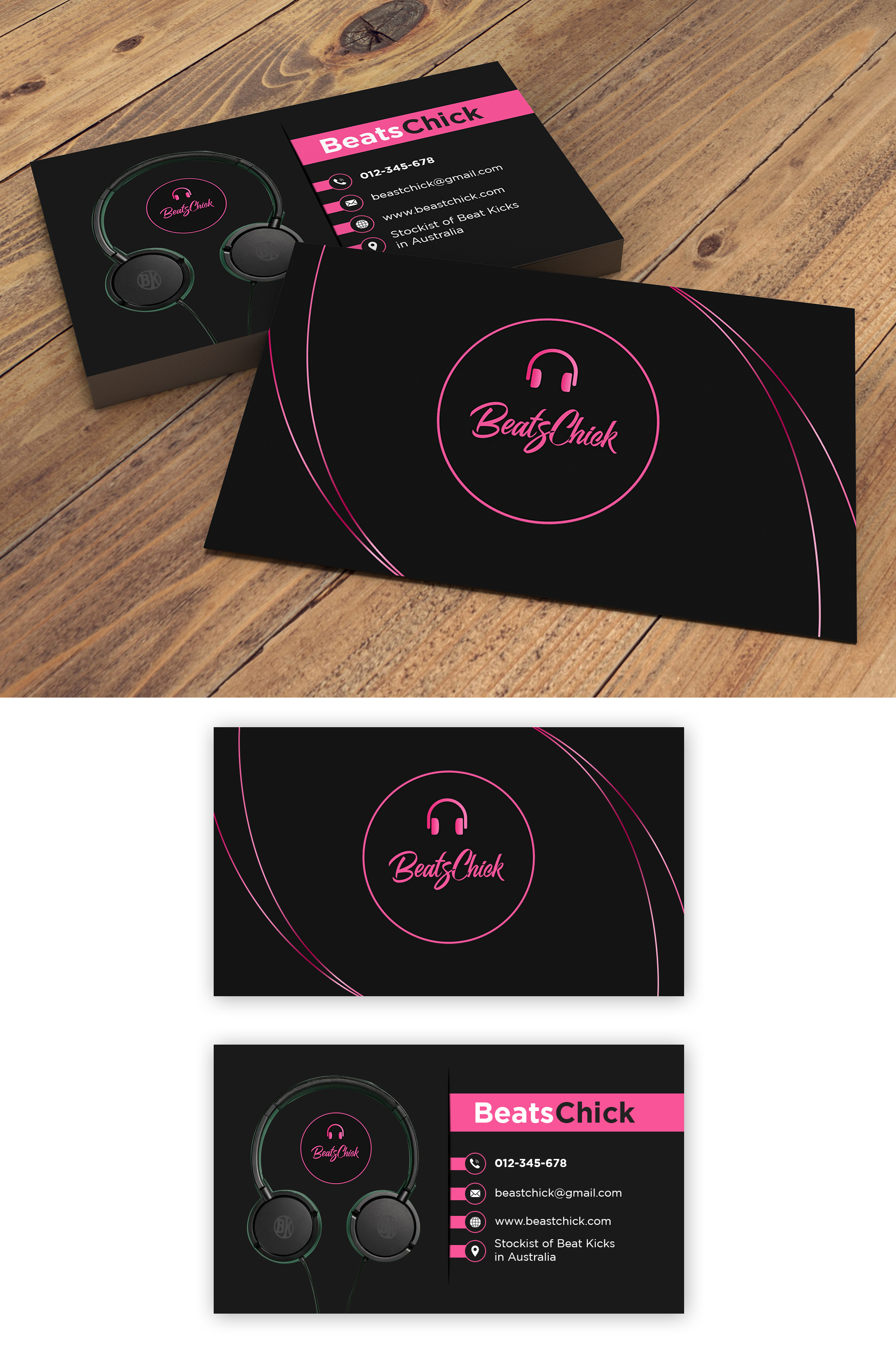 Visitenkarten-Design von debdesign für BeatsChick | Design #25407916