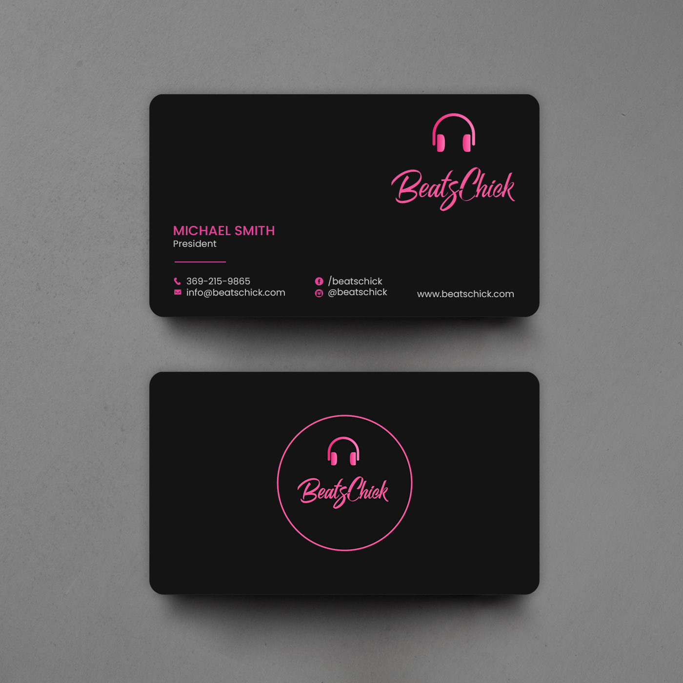 Visitenkarten-Design von chandrayaan.creative für BeatsChick | Design #25410439