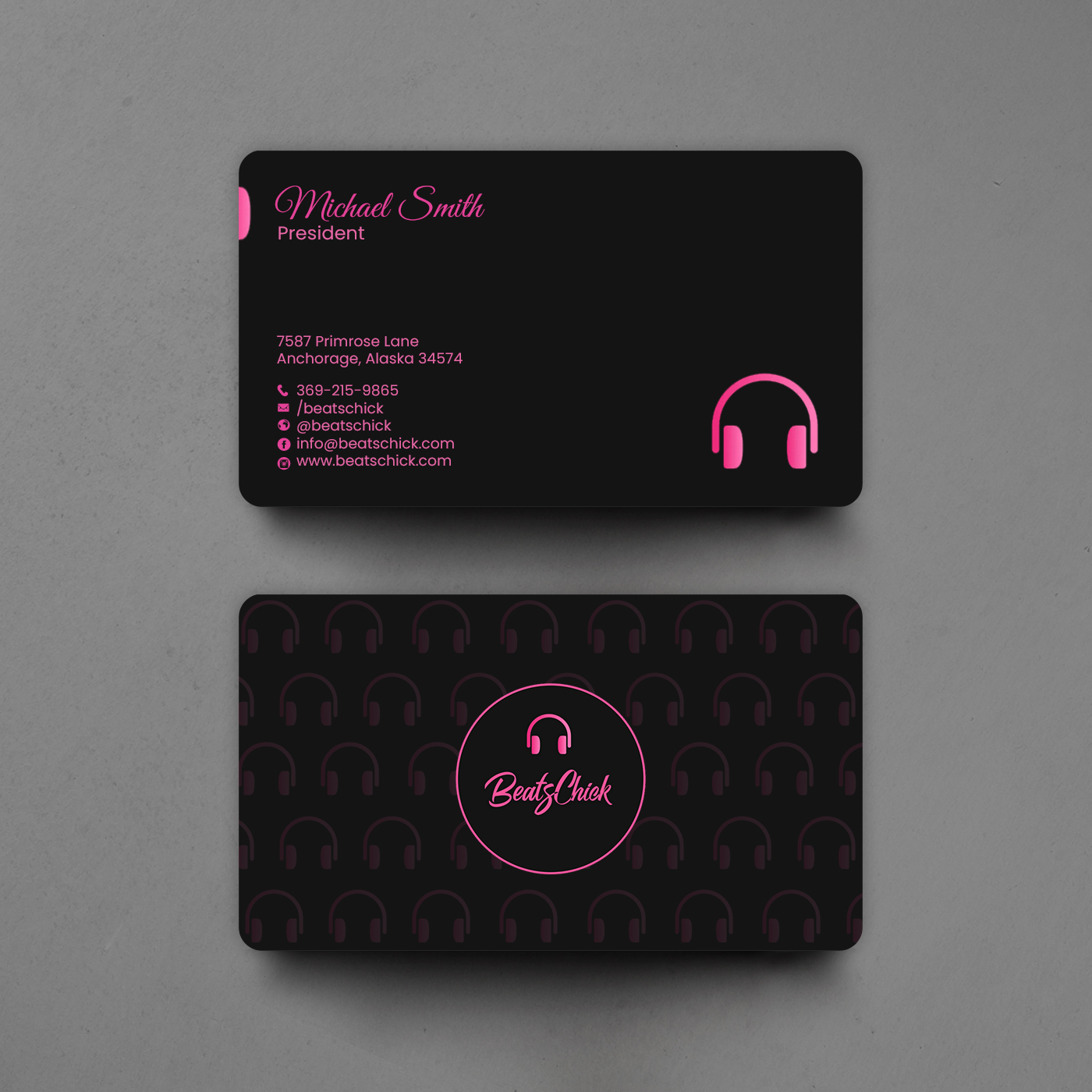 Business Card Design by chandrayaan.creative for BeatsChick | Design #25410440