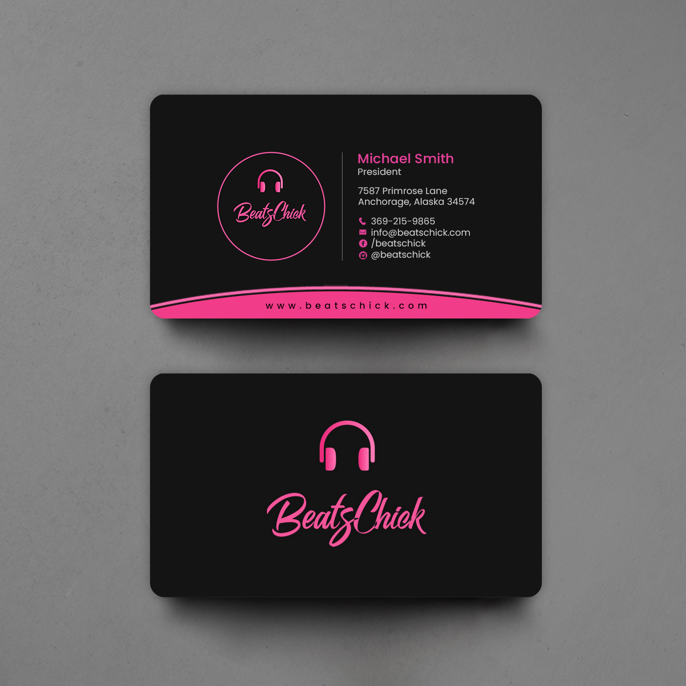 Business Card Design by chandrayaan.creative for BeatsChick | Design #25410442