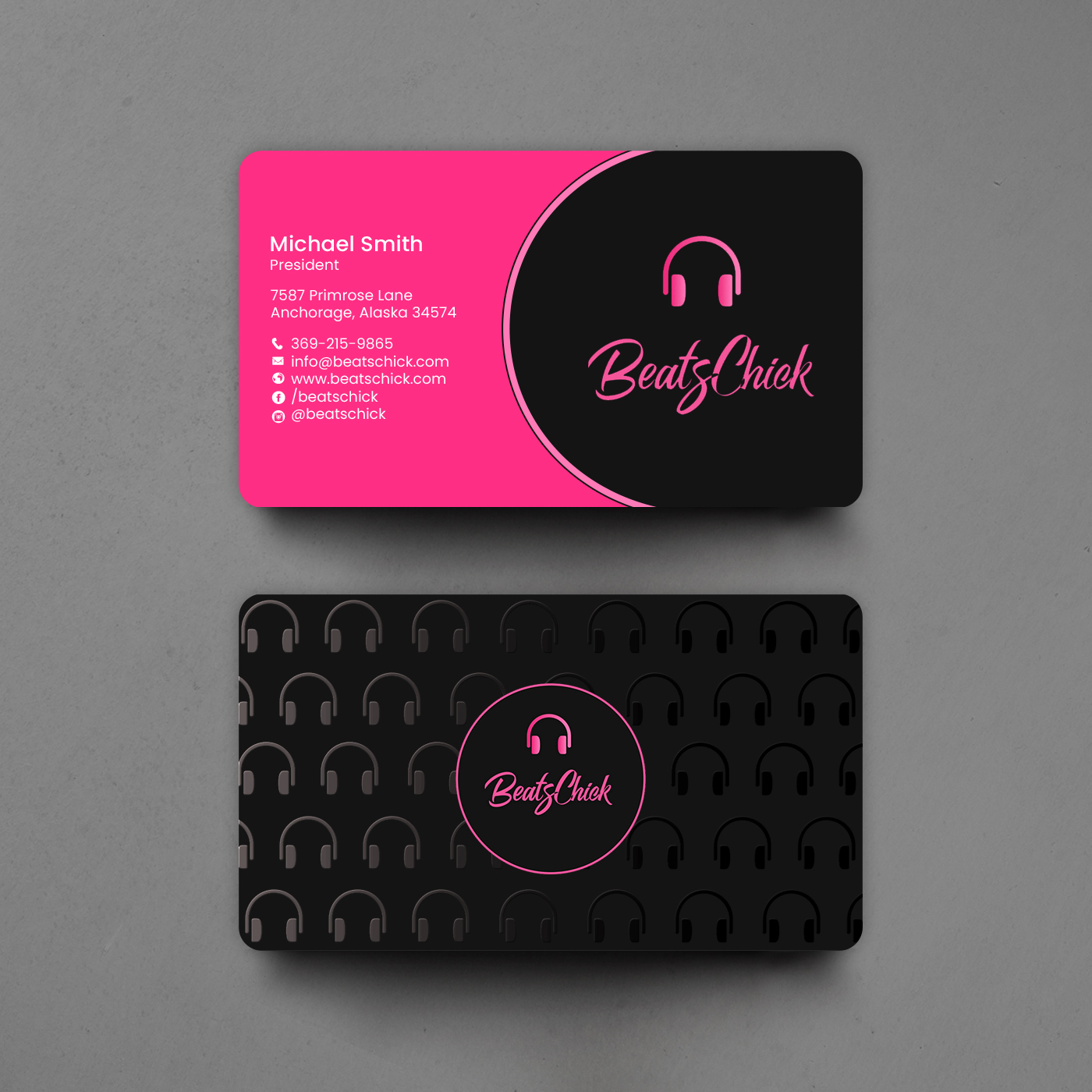 Business Card Design by chandrayaan.creative for BeatsChick | Design #25410459