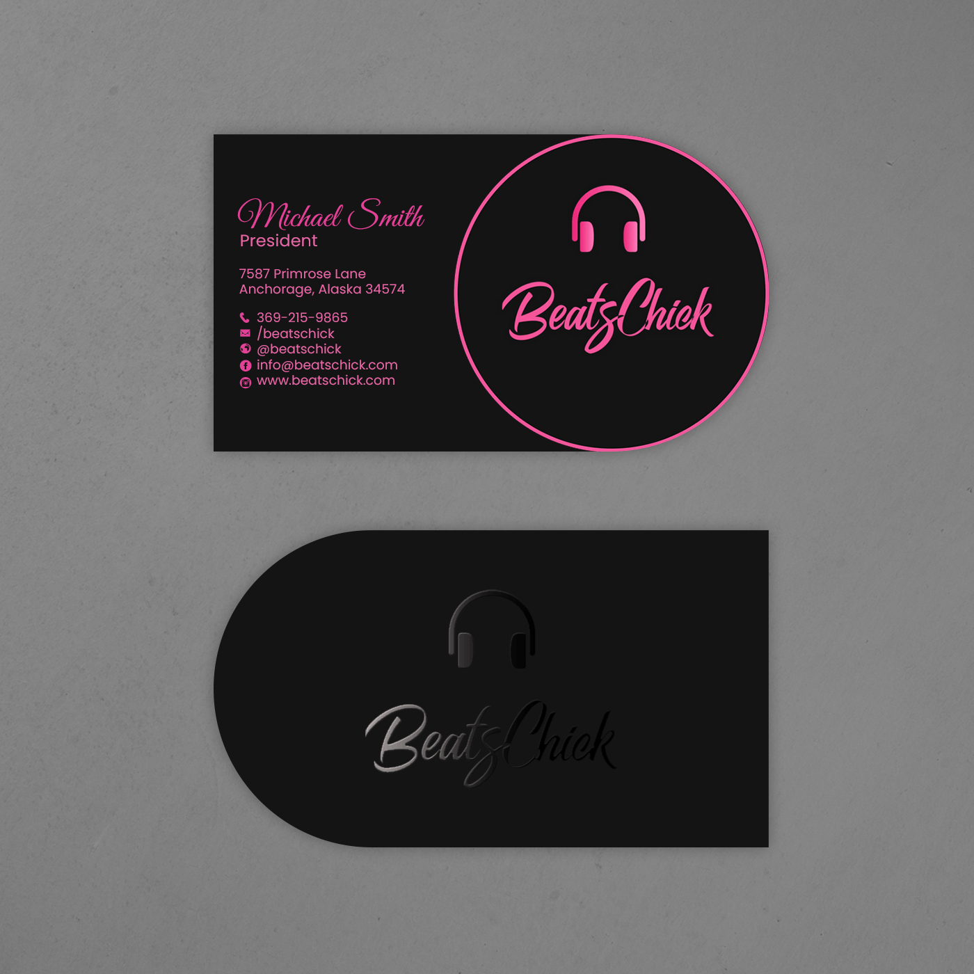Design de Carte de Visite par chandrayaan.creative pour BeatsChick | Design #25410661
