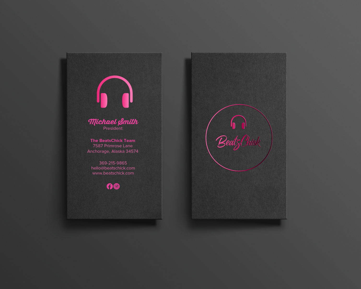 Business Card Design by chandrayaan.creative for BeatsChick | Design #25417538