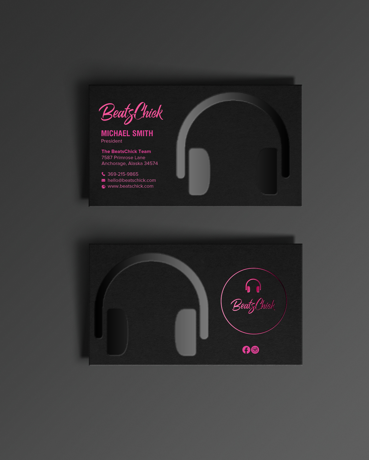Business Card Design by chandrayaan.creative for BeatsChick | Design #25417541