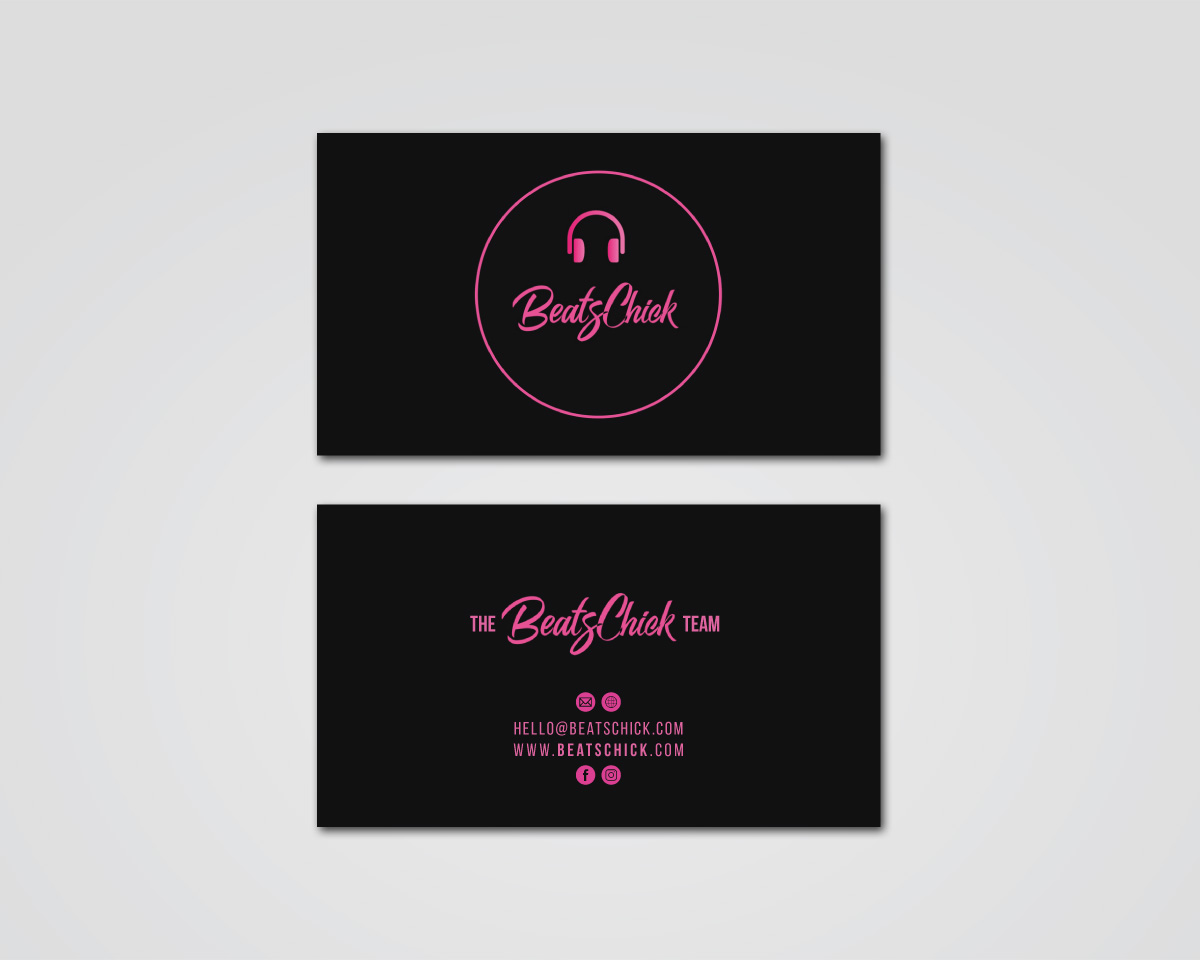 Business Card Design by MDesign for BeatsChick | Design #25423366