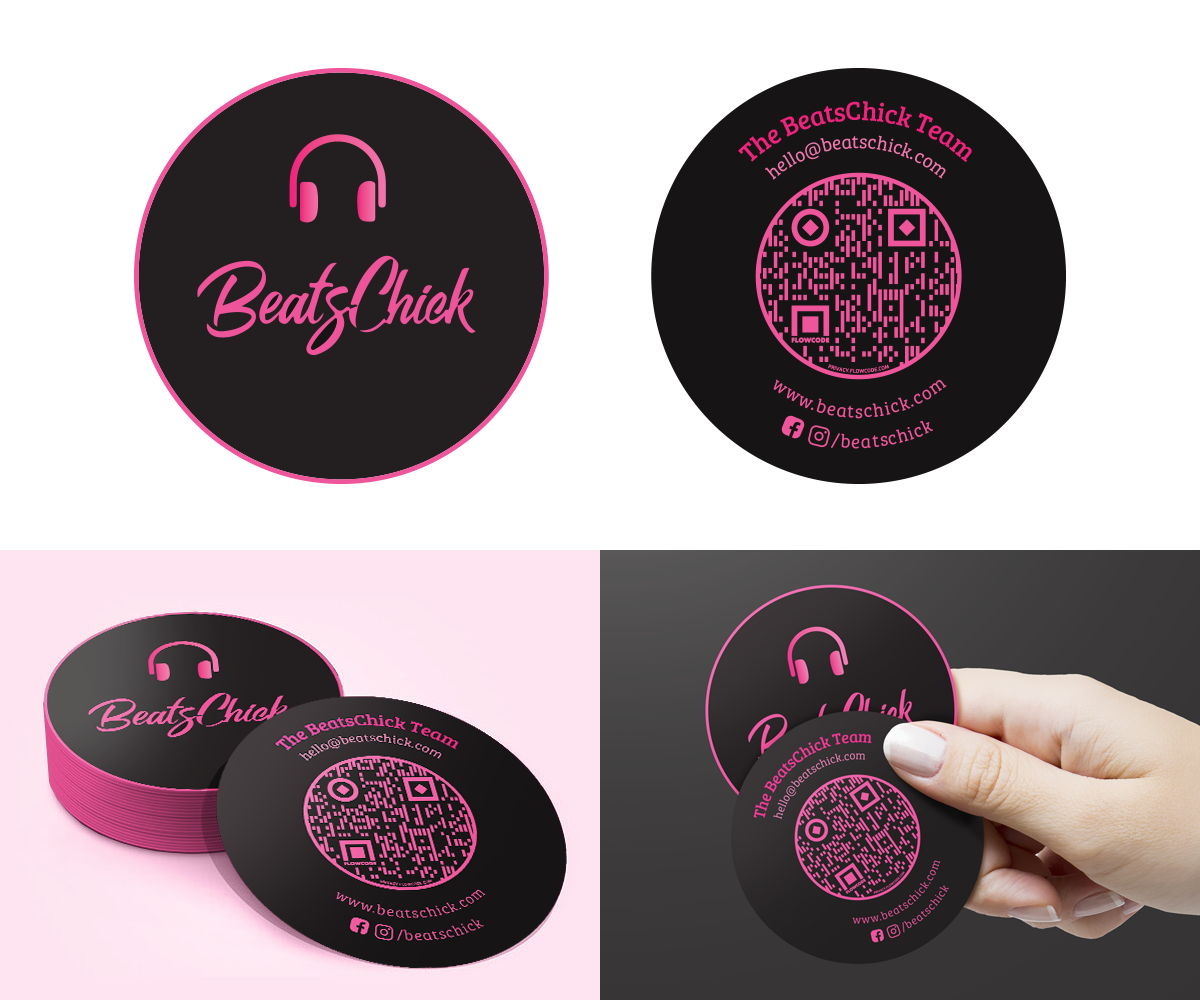 Business Card Design by Carolina Ramírez for BeatsChick | Design: #25430202