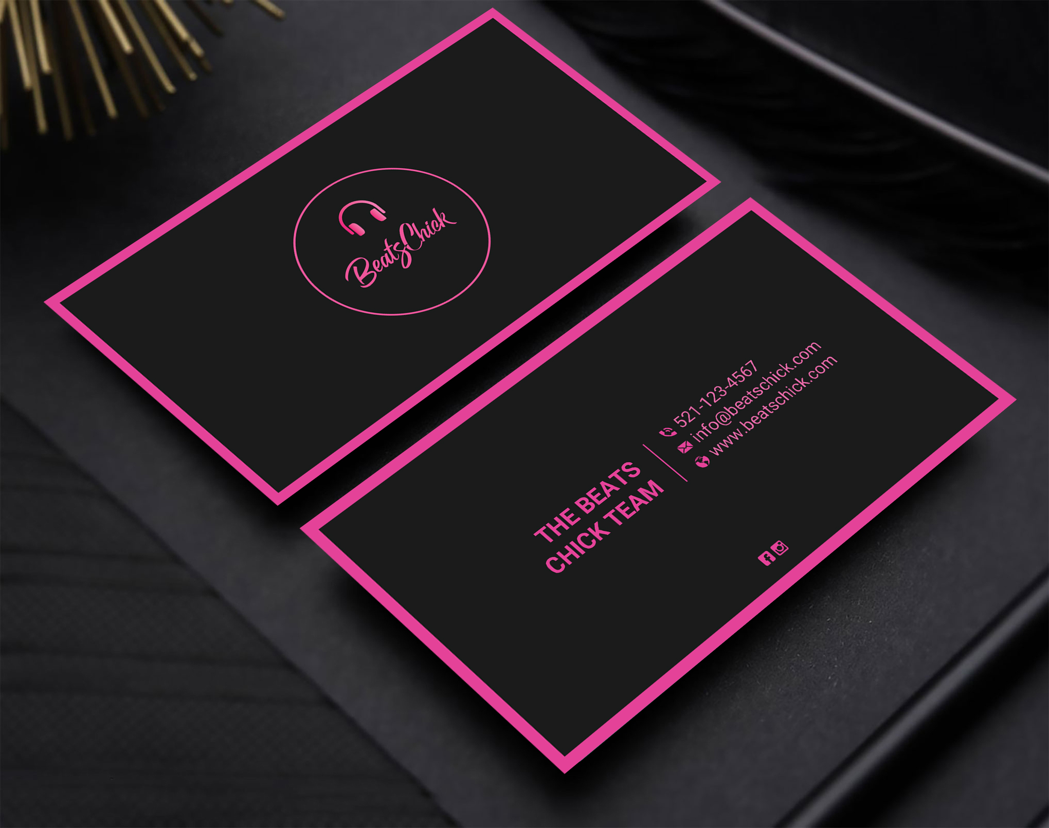 Business Card Design by Uttom 2 for BeatsChick | Design #25417495
