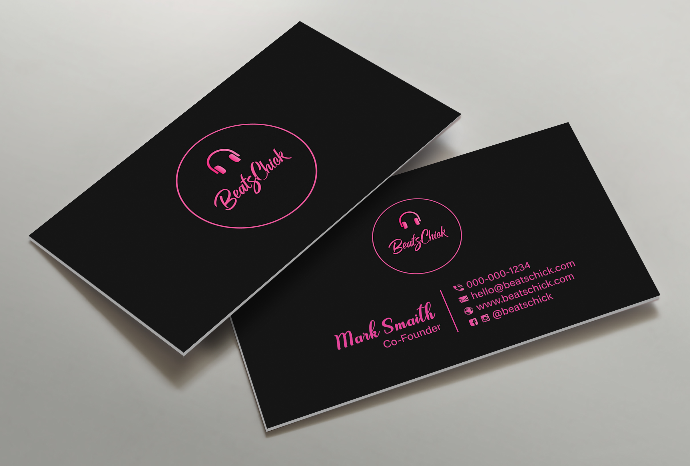 Design de Carte de Visite par dipangkarroy1996 pour BeatsChick | Design #25407131