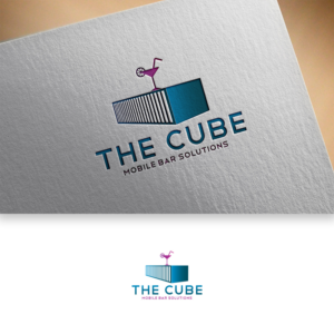 ''The Cube'' (Very clear) ''Mobile Bar solutions'' (Smaller). If it would fit the design also the website, but this is more important for the Facebook banner. | Logo Design by DesignDUO