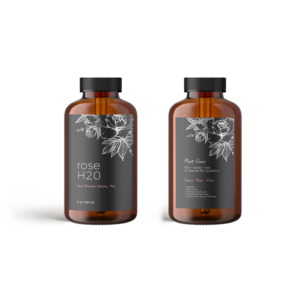 Organic rose water based skincare line in need of product label and packaging design | Packaging Design by Trang cyp