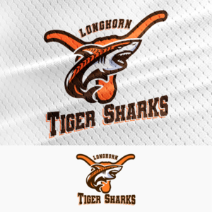 Longhorn Tiger Sharks | Logo Design by adelvalle