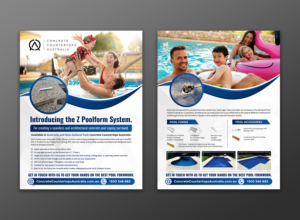 Concrete Countertops Australia - Pool Products Flyer/Information | Diseño de Flyer por ecorokerz