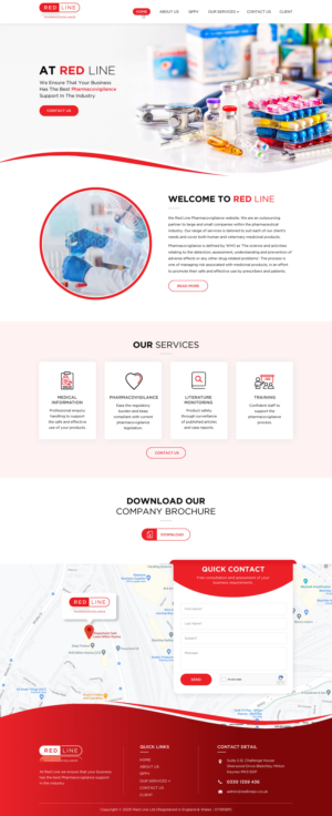 Drug safety monitoring company requires a new corporate website | Diseño Web por Sbss