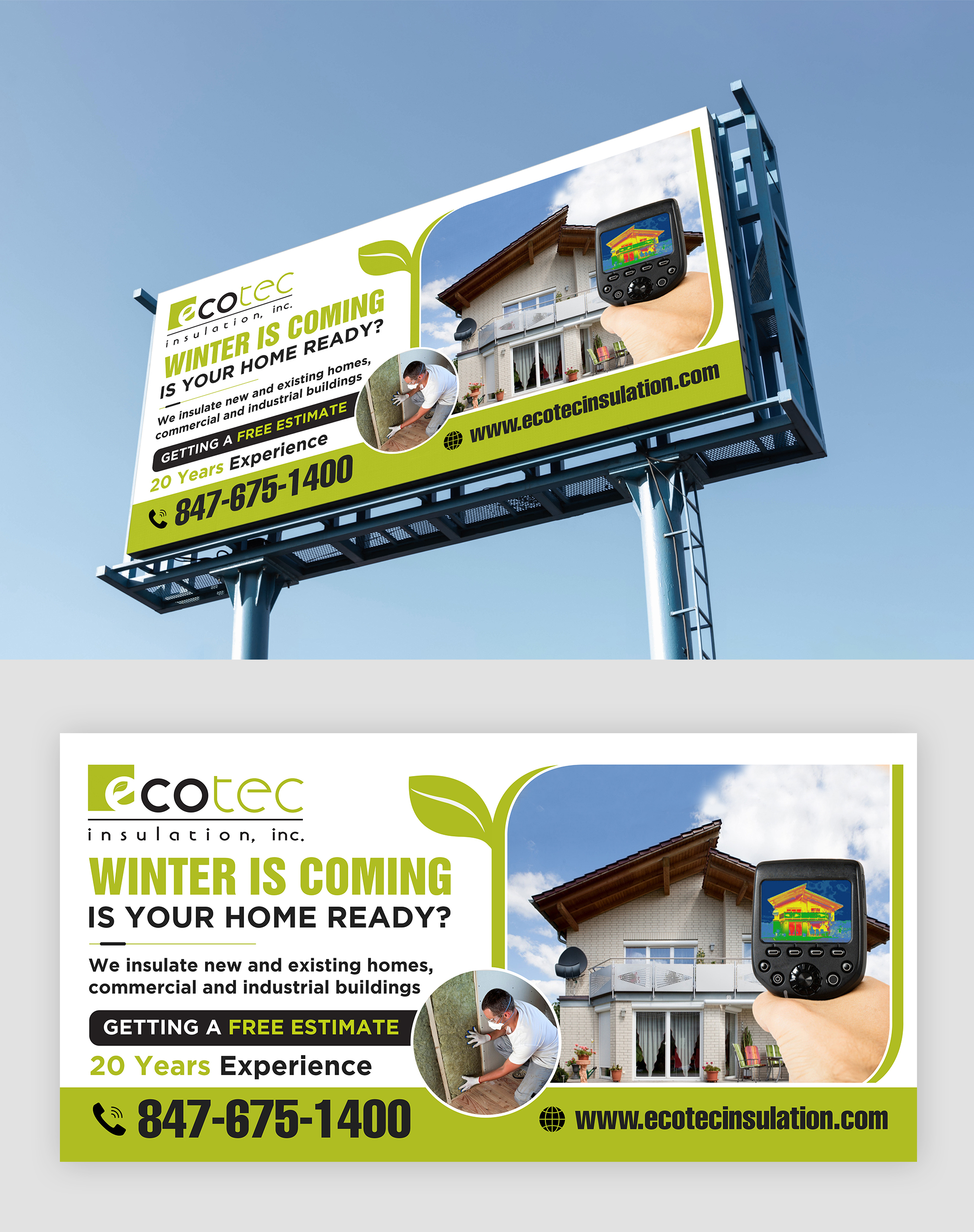Billboard Design by debdesign for Eco Tec Insulation, Inc | Design #25435982