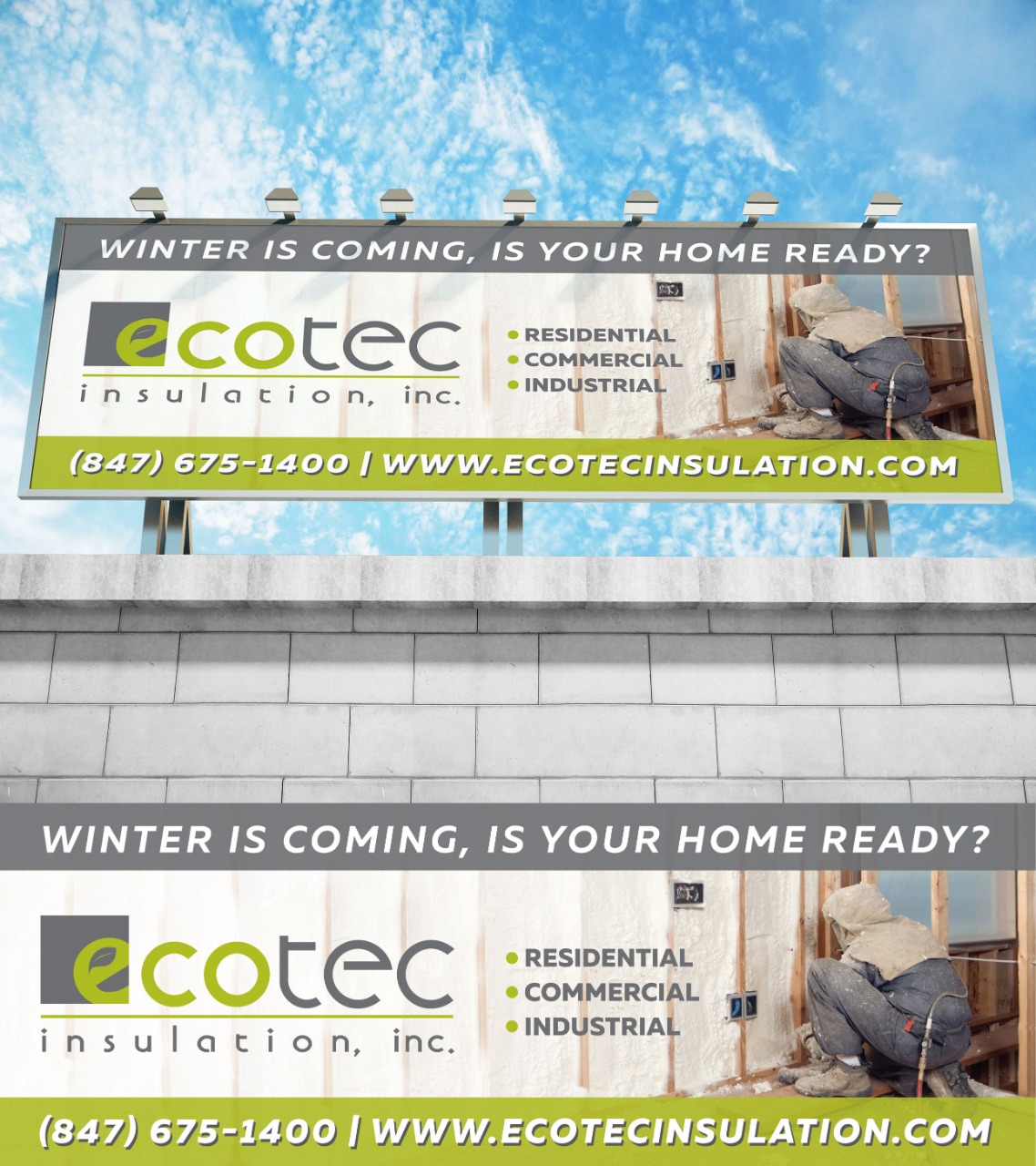 Billboard Design by Fusionex Studio for Eco Tec Insulation, Inc | Design #25439885