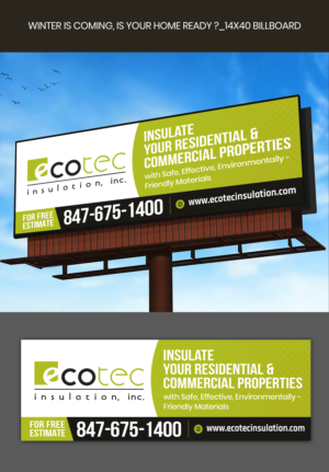 Billboard Design by ARTOGRAPHY for Eco Tec Insulation, Inc | Design #25433428