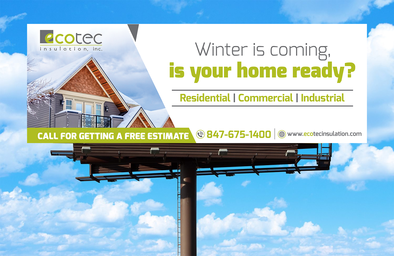 Design de Panneau par Aurora:) pour Eco Tec Insulation, Inc | Design #25427094