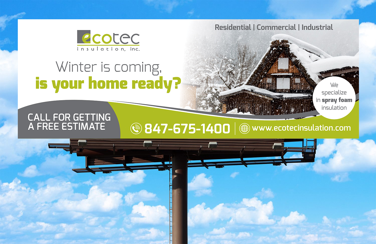 Design de Panneau par Aurora:) pour Eco Tec Insulation, Inc | Design #25439461