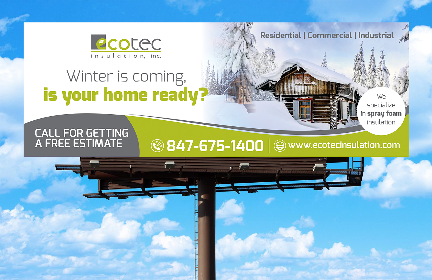 Design de Panneau par Aurora:) pour Eco Tec Insulation, Inc | Design #25439462