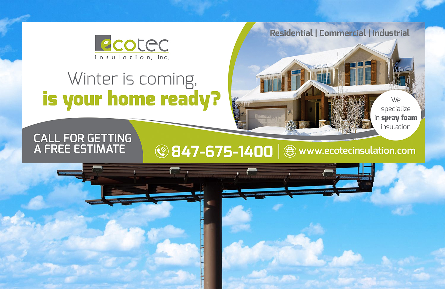 Design de Panneau par Aurora:) pour Eco Tec Insulation, Inc | Design #25439603